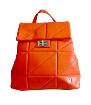 Τσάντα Πλάτης Bag to Bag συνθετικό δέρμα Πορτοκαλί χρώμα
