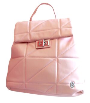 Τσάντα Πλάτης Bag to Bag συνθετικό δέρμα Ροζ χρώμα