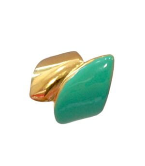 Δαχτυλίδι Ατσάλι χρυσό με Τυρκουάζ χρώμα