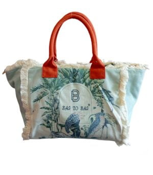 Τσάντα Θαλάσσης Bag to Bag Υφασμάτινη Πρασινογάλαζο χρώμα