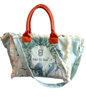 Τσάντα Θαλάσσης Bag to Bag Υφασμάτινη Πρασινογάλαζο χρώμα