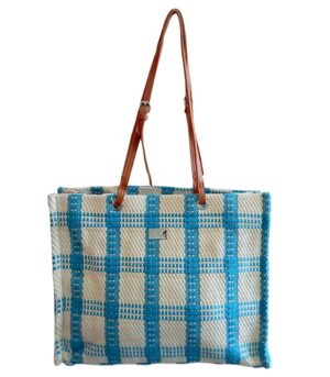 Τσάντα Θαλάσσης Bag to Bag Υφασμάτινη Τυρκουάζ χρώμα