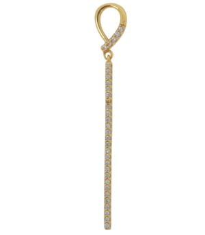 Σκουλαρίκια Ασήμι Β925 χρυσό με Ζιργκόν