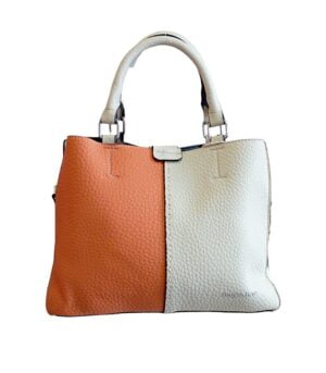 Τσάντα Bag to Bag συνθετικό δέρμα Μπεζ-Πορτοκαλί χρώμα