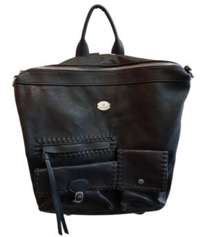 Τσάντα Πλάτης Bag to Bag συνθετικό δέρμα Μαύρο χρώμα