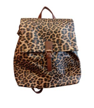 Τσάντα Πλάτης Bag to Bag συνθετικό δέρμα Καφέ λεοπάρ χρώμα