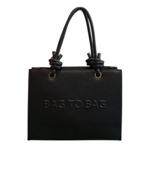 Τσάντα Bag to Bag συνθετικό δέρμα Μαύρο χρώμα