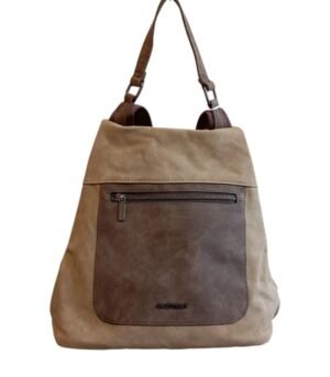 Τσάντα Πλάτης Bag to Bag συνθετικό δέρμα Καφέ χρώμα