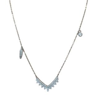 Κολιέ Ασήμι Β925 με ζιργκόν