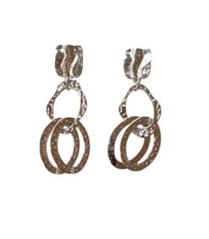 Σκουλαρίκια Ατσάλι Ασημί χρώμα