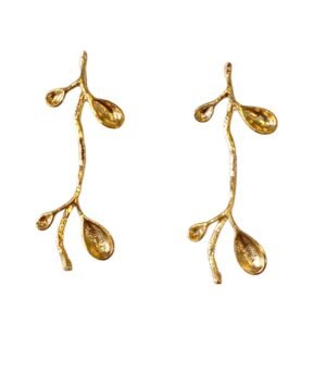 Σκουλαρίκια Χειροποίητα Ασήμι Β925 χρυσό