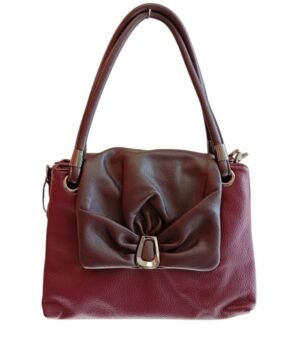 Τσάντα συνθετικό δέρμα Μπορντώ χρώμα