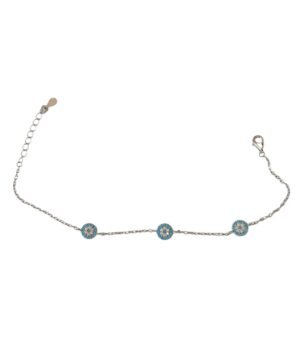 Βραχιόλι Ματάκι Ασήμι Β925 με ζιργκόν