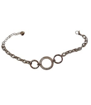 Βραχιόλι Ατσάλι Ασημί χρώμα με Ζιργκόν