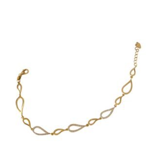 Βραχιόλι Ασήμι Β925 Χρυσό με ζιργκόν