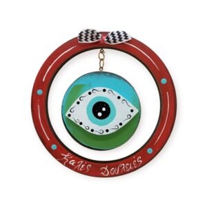 Επιτοίχιο Γούρι ξύλινο Μάτι “Καλές δουλειές”