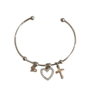 Βραχιόλι Ατσάλι Γούρι 2026 Ασημί χρώμα