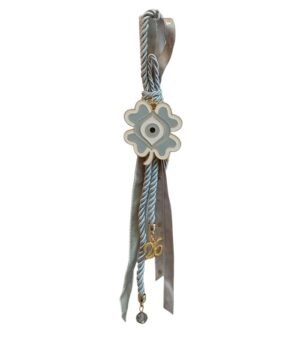 Γούρι 2026 χρυσά στοιχεία γκρί κορδόνι