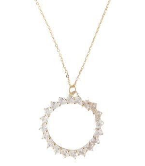 Κολιέ Ασήμι Β925 Χρυσό με ζιργκόν