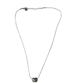 Κολιέ Ατσάλι Ασημί χρώμα σχέδιο Καρδιά