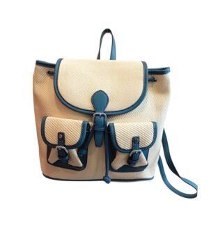 Τσάντα Πλάτης Bag to Bag συνθετικό δέρμα Μπεζ-Μπλέ χρώμα