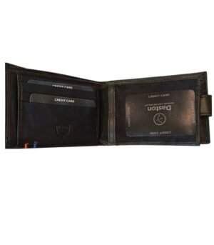 Ανδρικό δερμάτινο Πορτοφόλι Daston RFID Μαύρο