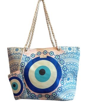 Τσάντα Θαλάσσης Bag to Bag Υφασμάτινη (Καραβόπανο) γαλάζιο Μάτι