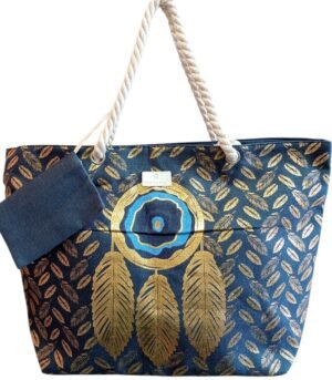 Τσάντα Θαλάσσης Bag to Bag Υφασμάτινη (Καραβόπανο) μπλέ Μάτι