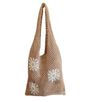 Τσάντα Bag to Bag crochet Μπεζ χρώμα