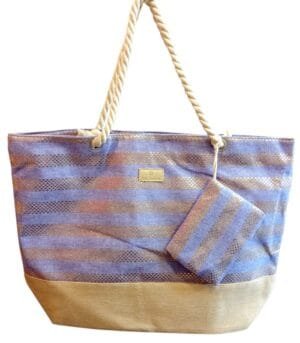 Τσάντα Παραλίας Bag to Bag Υφασμάτινη (Καραβόπανο) Μωβ χρώμα