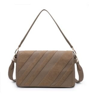 Τσάντα Bag to Bag συνθετικό δέρμα Πούρο/Taupe χρώμα