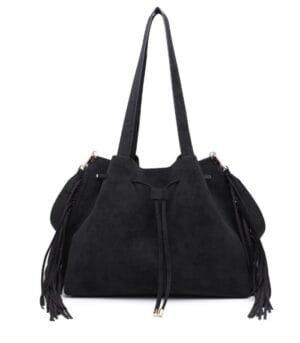 Τσάντα Bag to Bag συνθετικό σουέτ Μαύρο χρώμα