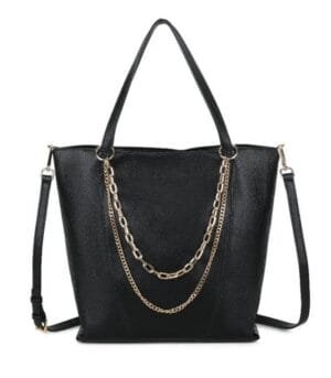 Τσάντα Bag to Bag συνθετικό δέρμα Μαύρο χρώμα