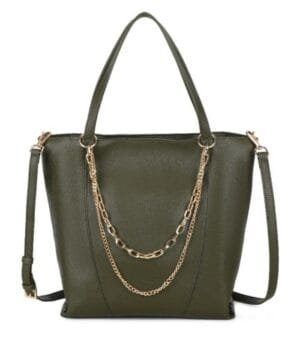 Τσάντα Bag to Bag συνθετικό δέρμα Πράσινο Σκούρο-λαδί χρώμα