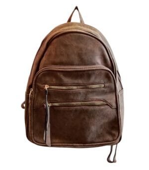 Τσάντα Πλάτης Bag to Bag συνθετικό δέρμα-σουέτ Καφέ χρώμα