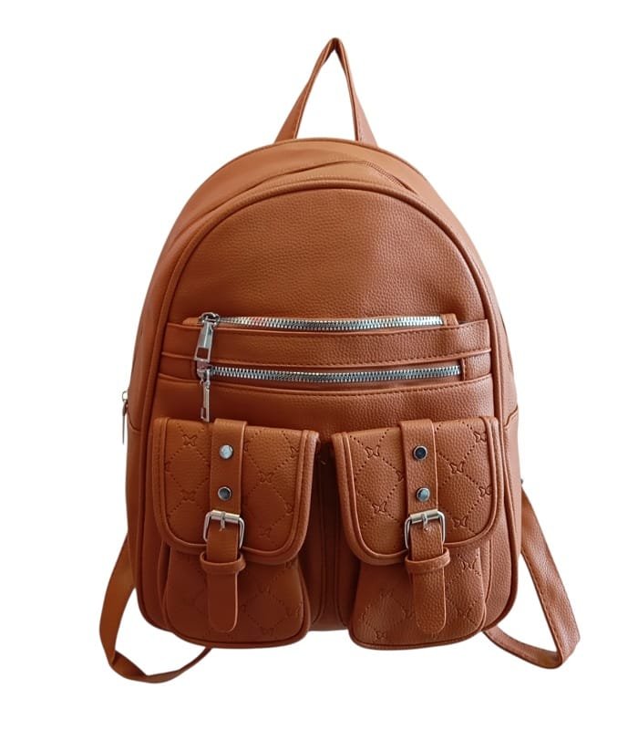 Τσάντα Πλάτης Bag to Bag συνθετικό δέρμα Καφέ χρώμα