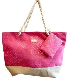 Τσάντα Παραλίας Bag to Bag Υφασμάτινη (Καραβόπανο) Φούξια χρώμα