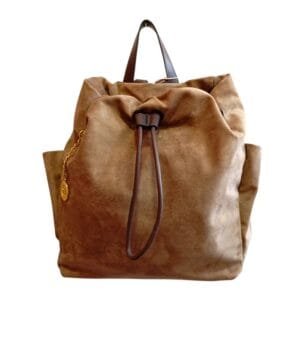 Τσάντα Πλάτης Bag to Bag συνθετικό δέρμα-σουέτ Πούρο/Taupe χρώμα