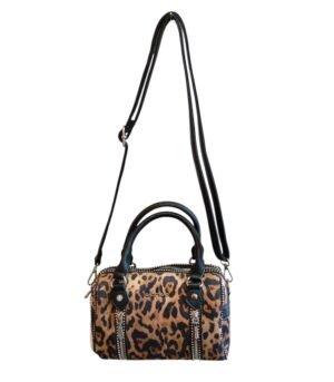 Τσάντα Bag to Bag συνθετικό δέρμα Καφέ λεοπάρ χρώμα
